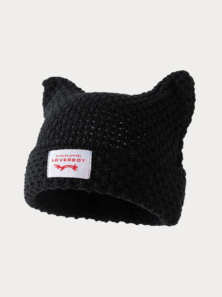 Y2K Handmade Stripe Knit Beanie Hat