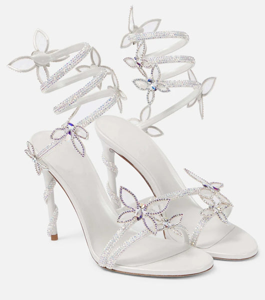 Luxury Crystal Embellished Butterfly High heels