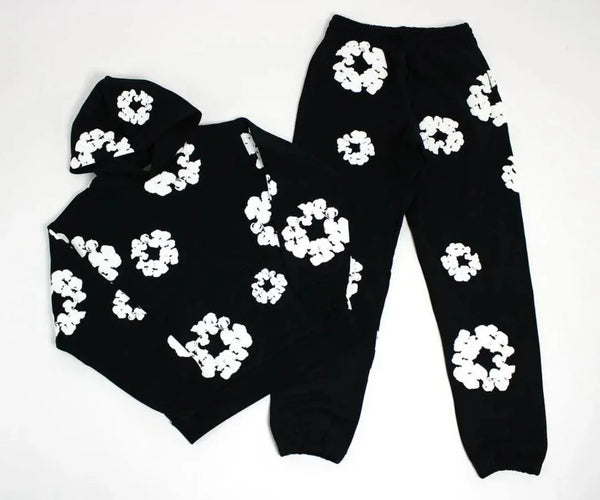 Men's foam cotton printed Urban sports suit