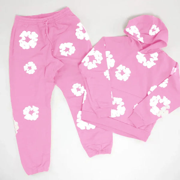Men's foam cotton printed Urban sports suit