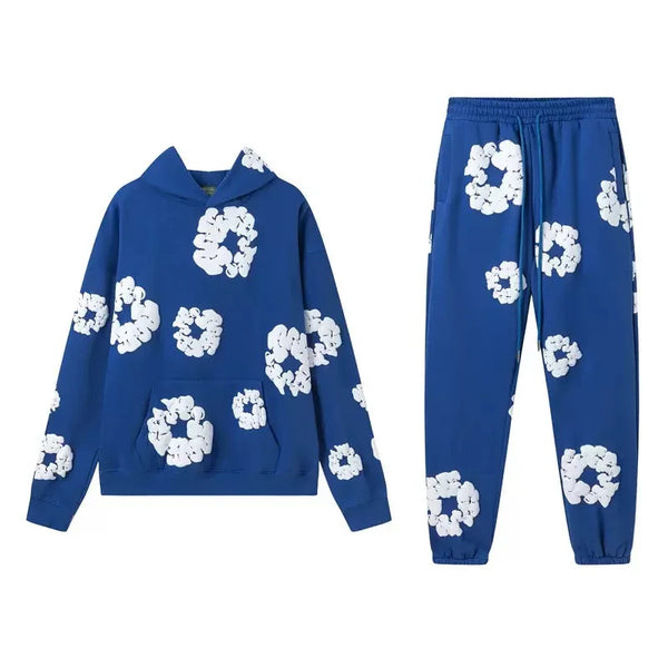 Men's foam cotton printed Urban sports suit
