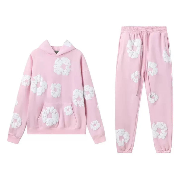 Men's foam cotton printed Urban sports suit