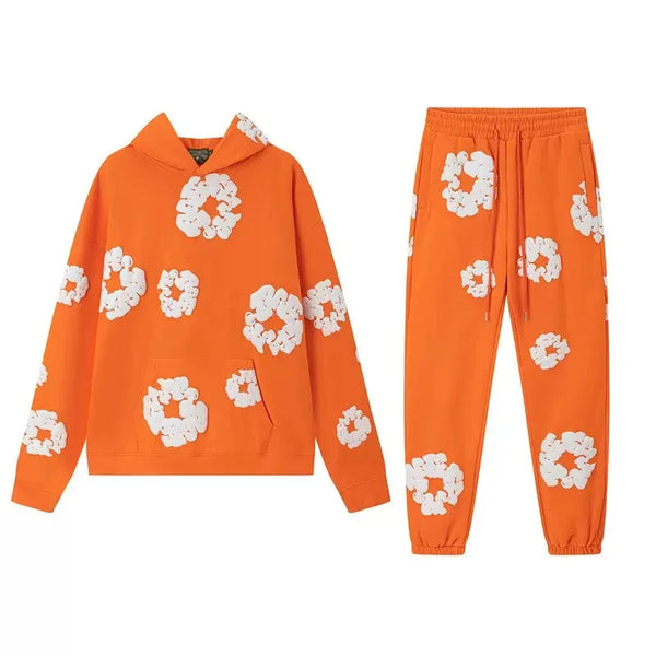 Men's foam cotton printed Urban sports suit