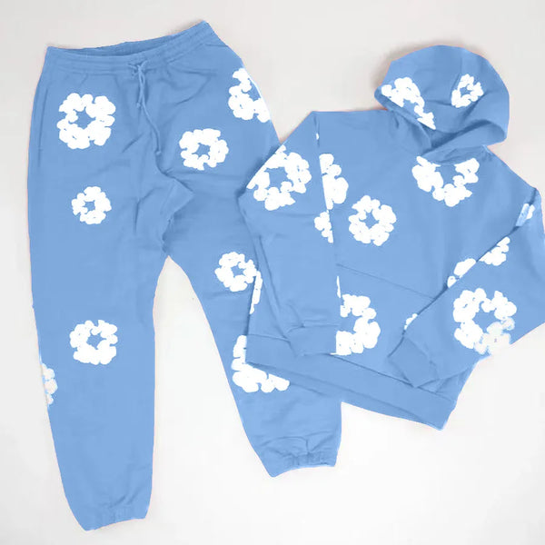 Men's foam cotton printed Urban sports suit