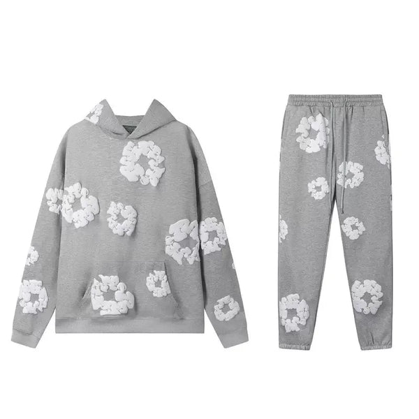 Men's foam cotton printed Urban sports suit