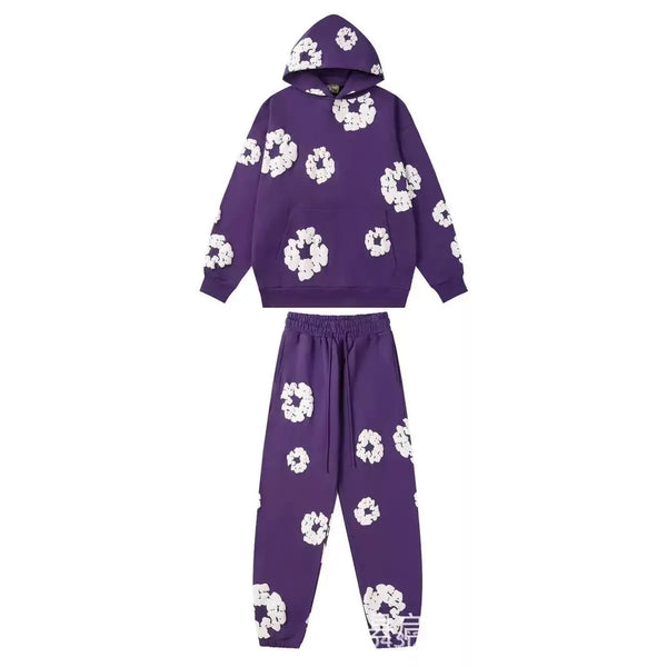 Men's foam cotton printed Urban sports suit