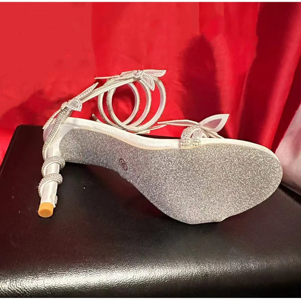 Luxury Crystal Embellished Butterfly High heels