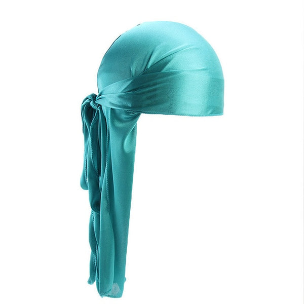Satin Velvet Breathable Long Tail Head-Wrap 25 Colors