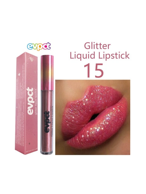 Shimmer Diamond Glitter Moisturizing Velvet Waterproof Matte Lipstick