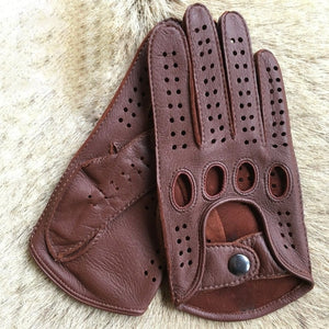 High Quality Men's Genuine Lambskin Leather Driving Gloves
