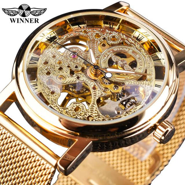 Men New 2021 Casual Transparent Stainless Steel Luxury Leather Mechanical Watches